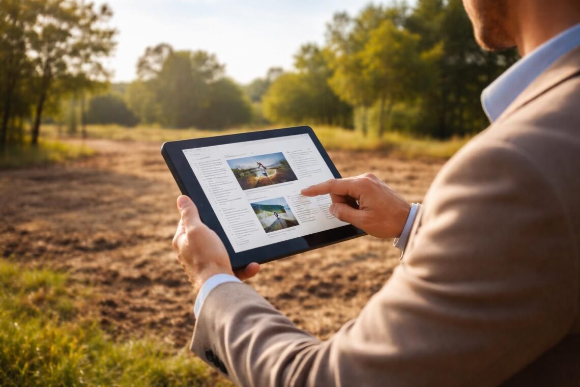 découvrez comment créer facilement une annonce immobilière directement depuis un terrain en utilisant une tablette windows, pour une gestion rapide et efficace.