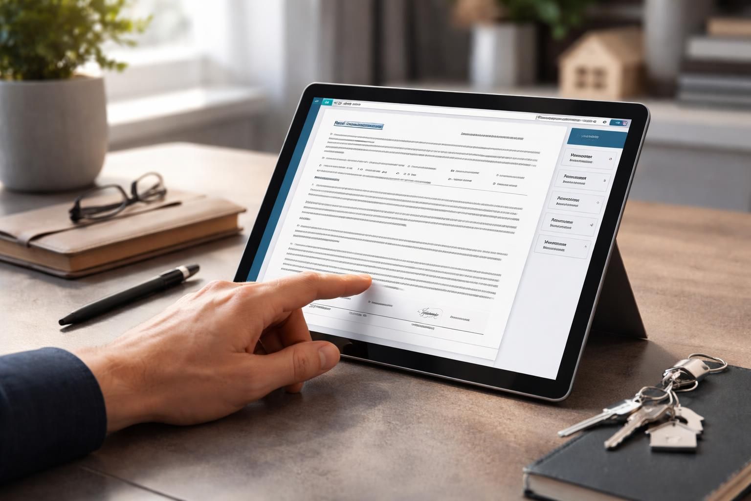 découvrez notre dossier de location complet incluant bail et annexes signés électroniquement sur tablette tactile microsoft, pour une gestion simplifiée et sécurisée.