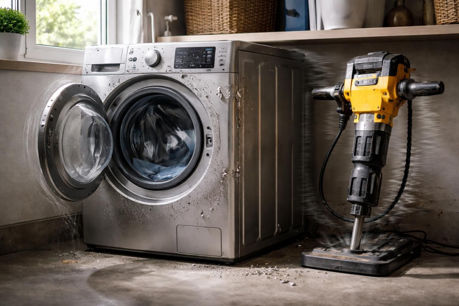 découvrez comment le bruit d'un marteau-piqueur provenant d'une machine à laver peut affecter son fonctionnement et les solutions pour y remédier.